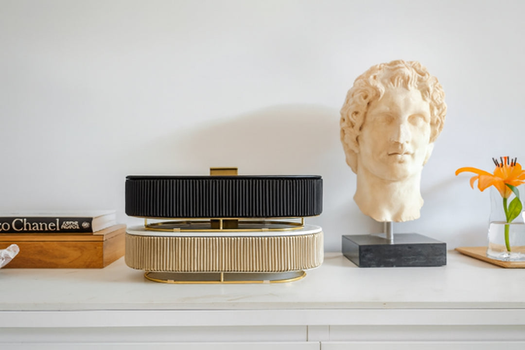 Ava Mirror Jewelry Box - Noir