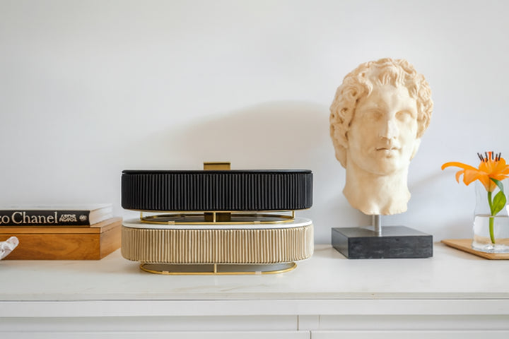 Ava Mirror Jewelry Box - Noir