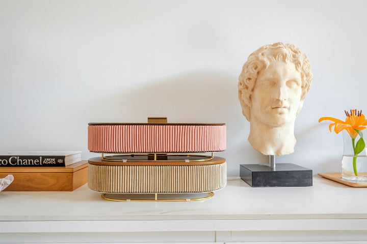 Ava Mirror Jewelry Box - Cappuccino