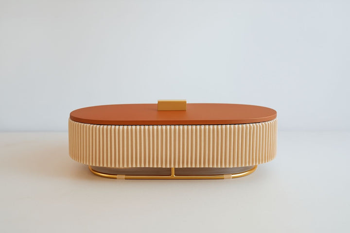 Ava Mirror Jewelry Box - Cappuccino