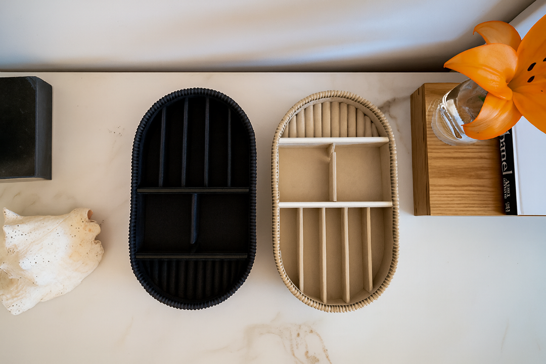 Ava Mirror Jewelry Box - Noir