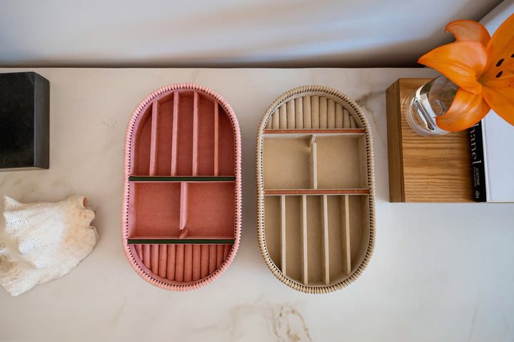 Ava Mirror Jewelry Box - Cappuccino